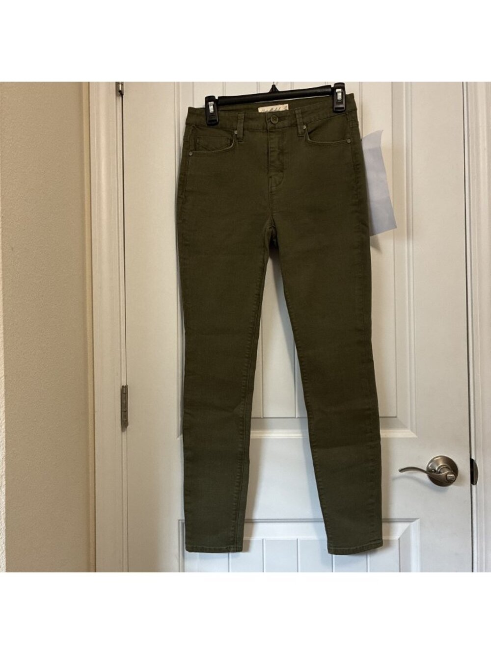 Unpublished Jeans OLIVIA Skinny Jeans In Olive 28” x 28.5” Rise Is 10”